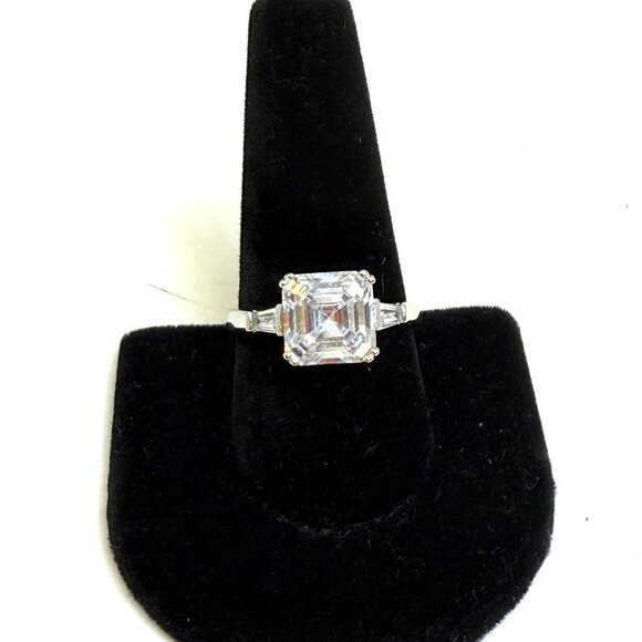 😍"Put a Ring On IT Event" Lustro Stella Asscher Cut Finest CZ Ring - Picture 1 of 1